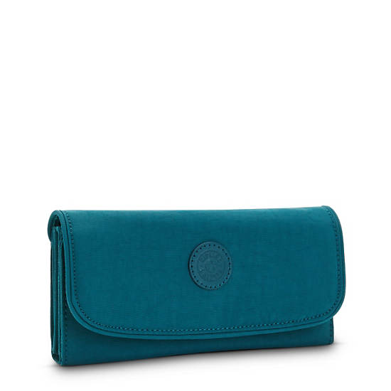 Kipling Money Land Snap Portefeuille Turquoise | BE 1789EB